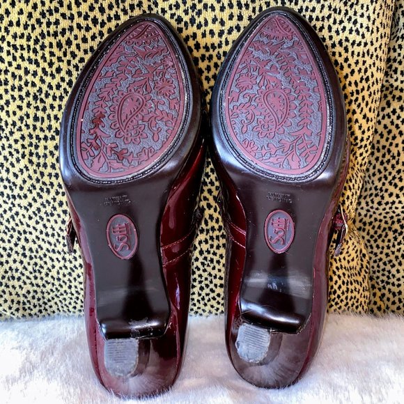 Söfft Rieta Cherry Red Patent Mary Jane Heels - Picture 5 of 5